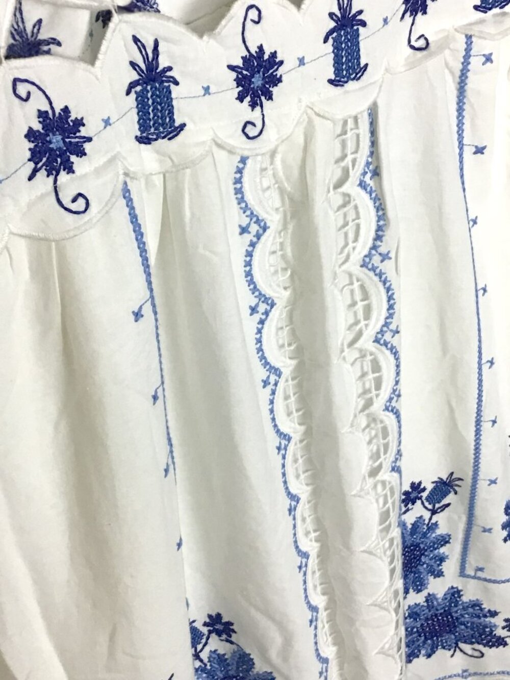 Farm Rio Embroidered Linen-Blend Midi Dress - Picture 8 of 16